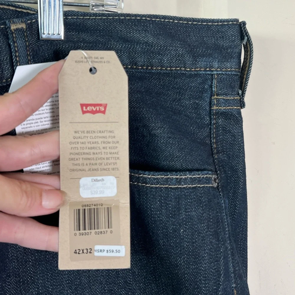 Levi's 527 Slim Bootcut Men's Jeans 42x32 Dark Wash Blue NWT Cowboy Western